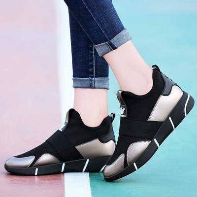 women's sports shoes vulcanized shoes ladies casual shoes breathable walking mesh flat shoes