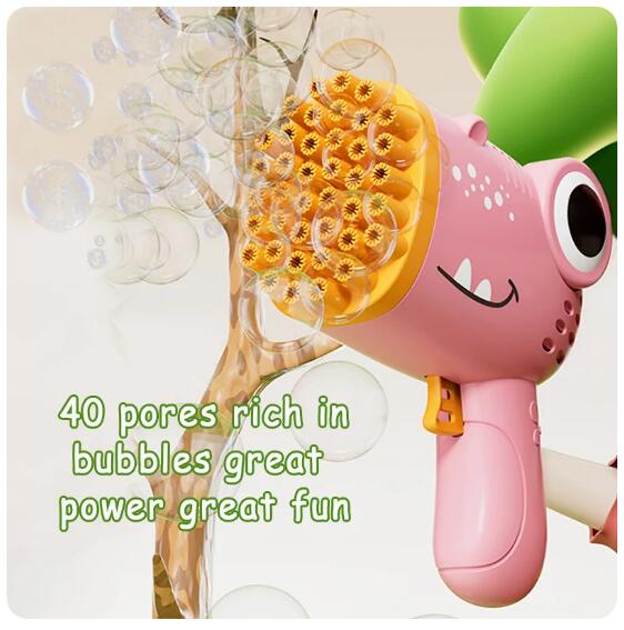 40 hole dinosaur children's bubble handheld bubble machine parent outdoor game bubble gun without battery and bubble water