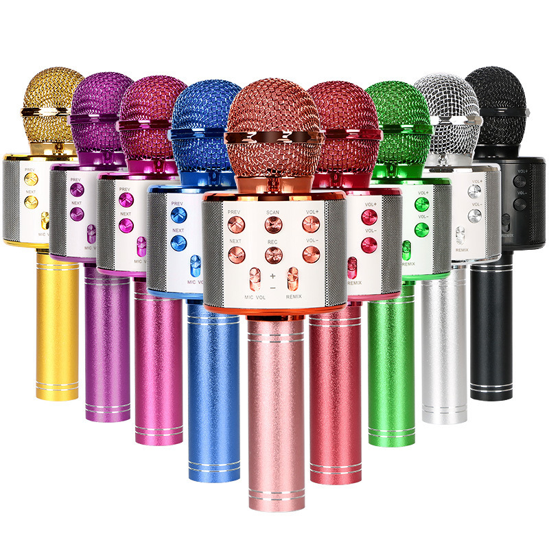 WS858 Wireless Bluetooth Microphone Kgebao Microphone Audio Integrated Home KTV