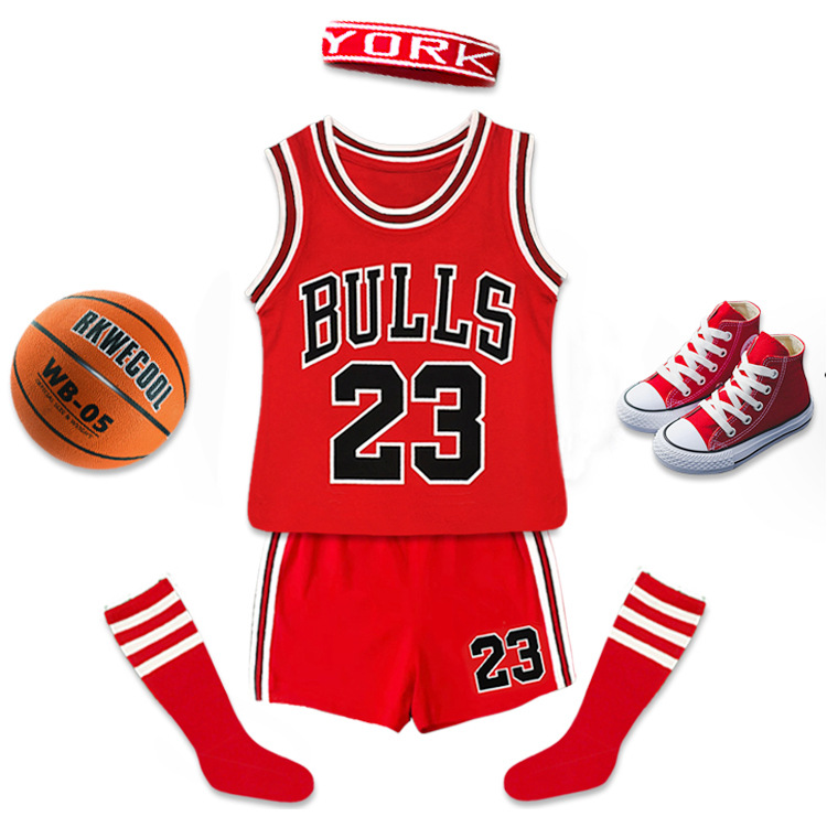 Summer Boys Basketball Uniform Children's Tracksuits Sports Suits Toddler Clothing Sets LeisureKids Vest T Shirt+shorts+sock 3pc