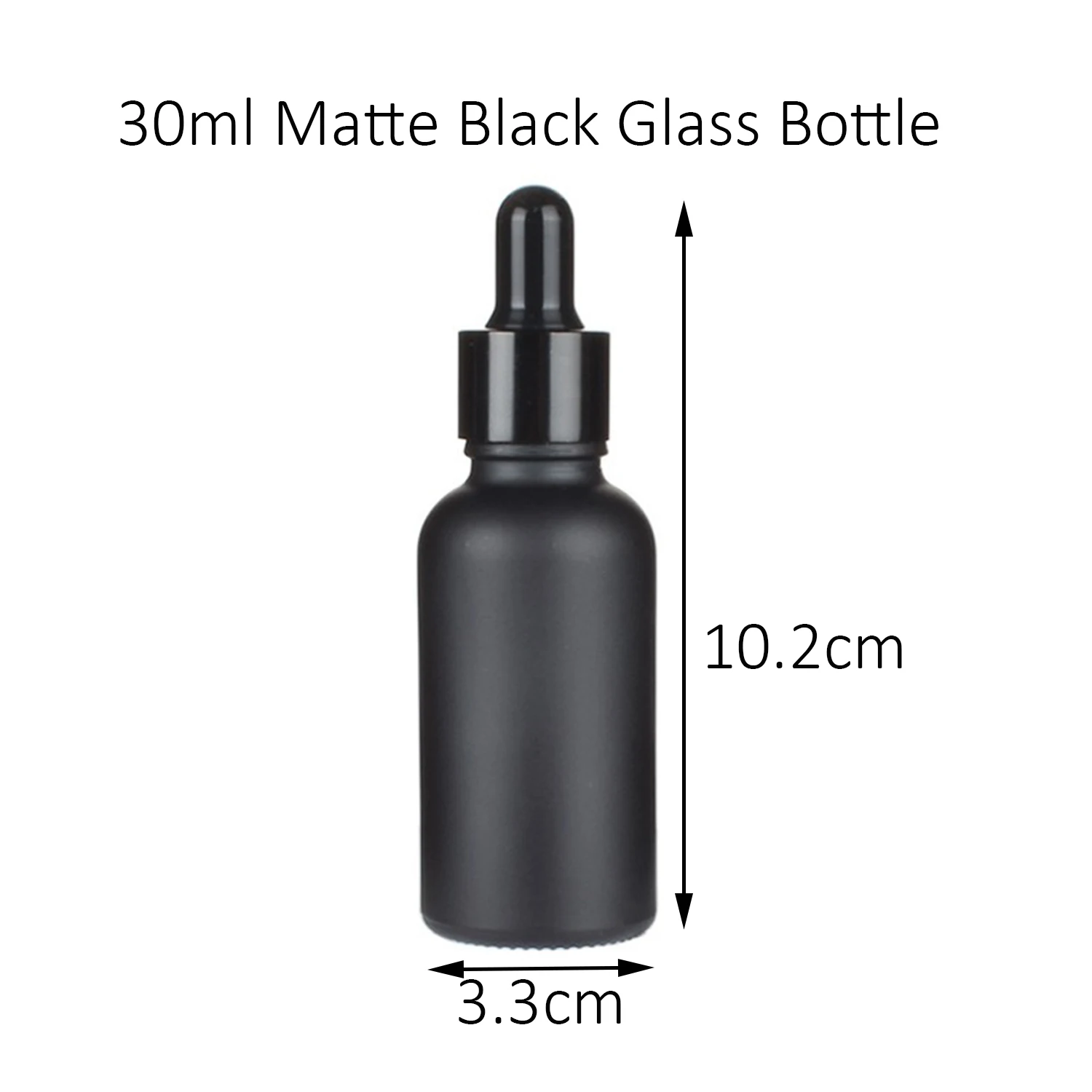 Empty Dropper Bottle Essential Oil Glass Bottle Aromatherapy Liquid Vial Plastic Head Pipette Refillable Bottles 30ml