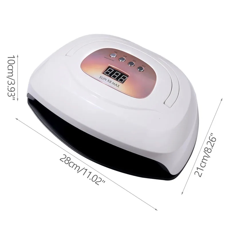 X8MAX 57 UV LEDs Professional 150W Nail Phototherapy Machine Simulated Sunlight Nail Dryer Lamp Manicure Tool Salon Equipment