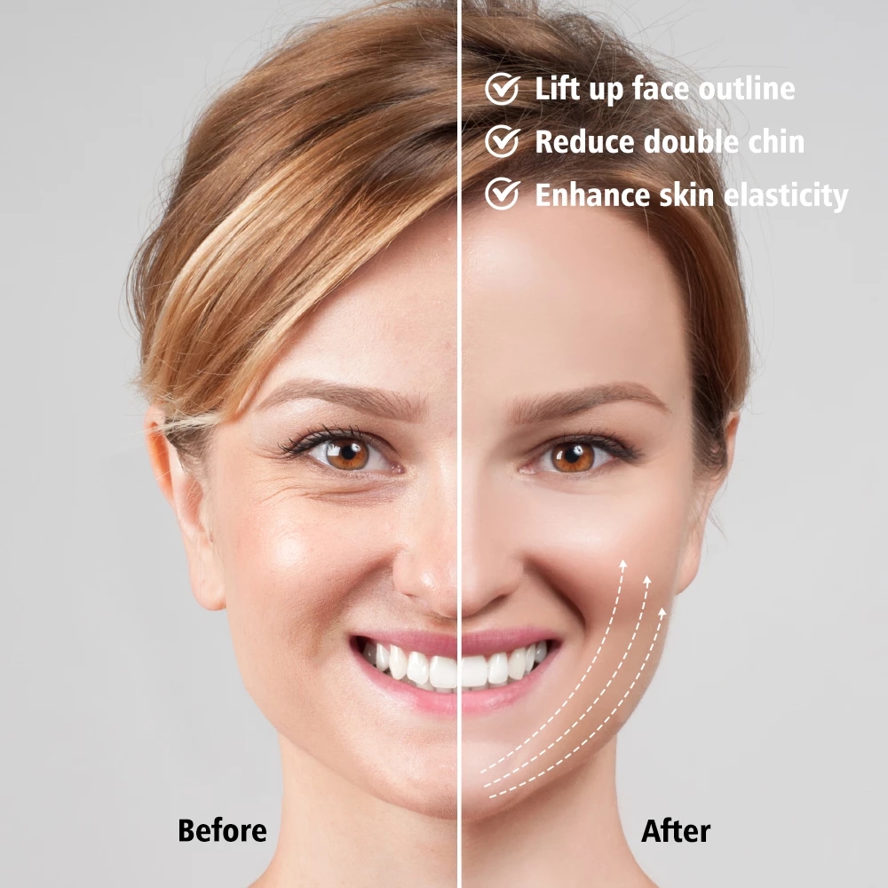 EMS Facial Lifting Device LED Photon Therapy Face Slimming Vibration Massager Double Chin V Line Lift Belt Cellulite Jaw Device