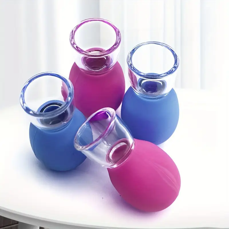 5PCS Mini Silicone Facial Massage Cup: Detachable Massage Tool for Face, Body, Eyes, Cheeks - No Alcohol, Battery-Free