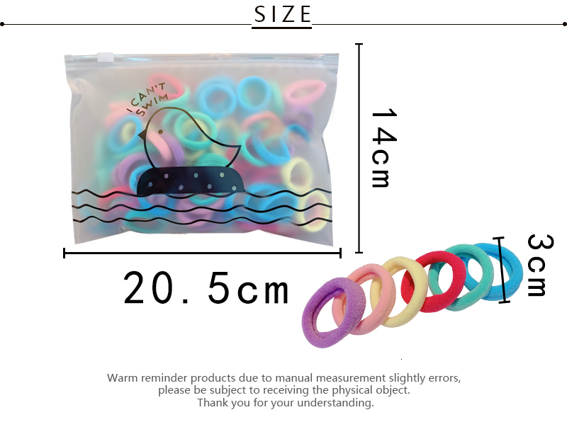 50pcs/Set Girls Colorful Nylon Small Elastic Hair Bands Children Ponytail Holder Rubber Bands Headband