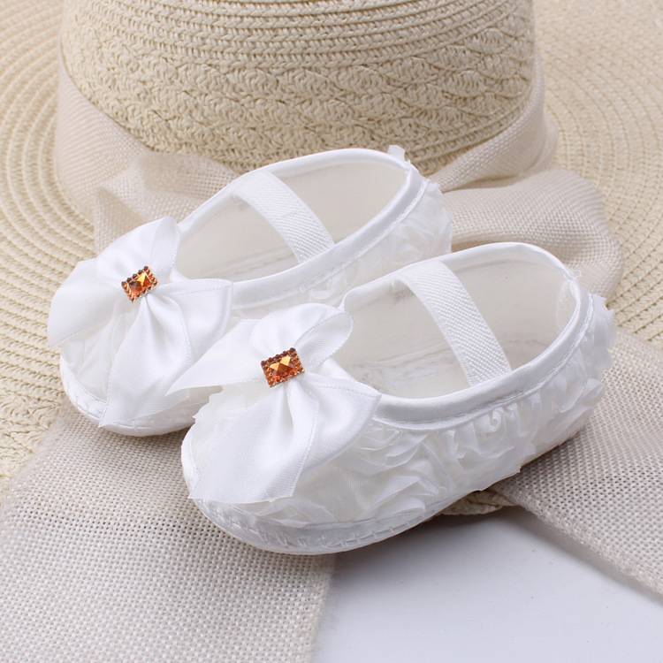 Baby Girls Shoes Noble Bow Flower Princess Shoes Infant Soft Sole Shoes Toddler Girl Shoes