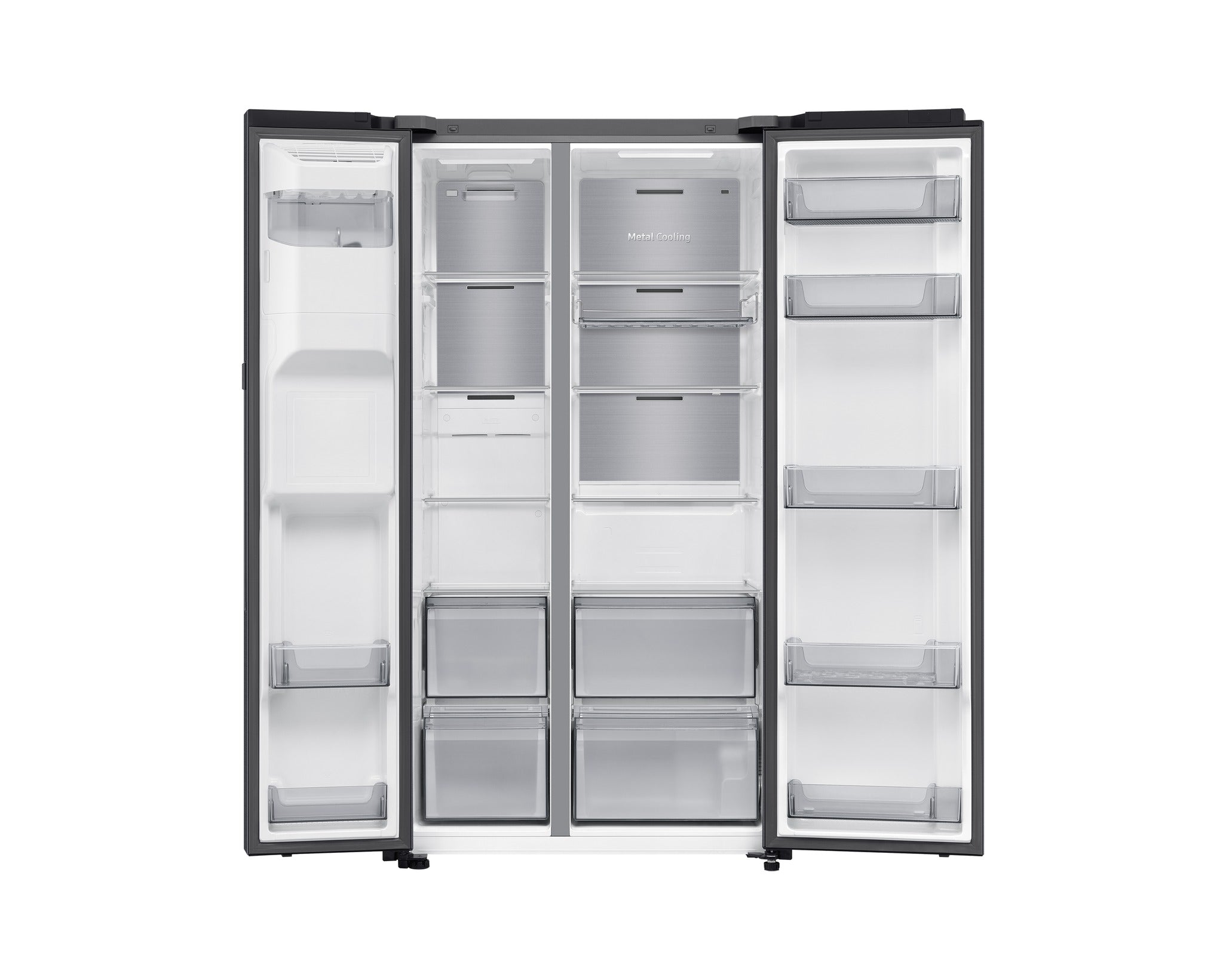 SAMSUNG 627L 3 DOOR + DISPENSER SIDE BY SIDE FRIDGE BLACK RS80F65G4F