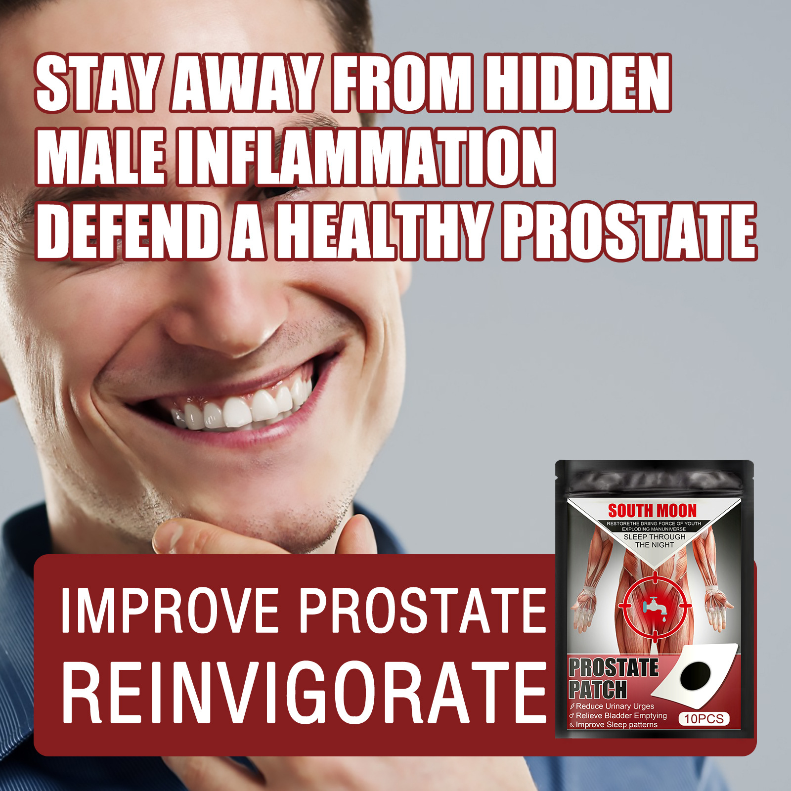 10pcs Prostatitis Prostate Treatment Patch Man Prostatic Navel Plaster Strengthen Kidney Herbs Medical Patch Relief Urethritis