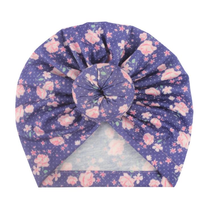 Children's ball head hat newborn printing ball cap baby baby's small flower cap