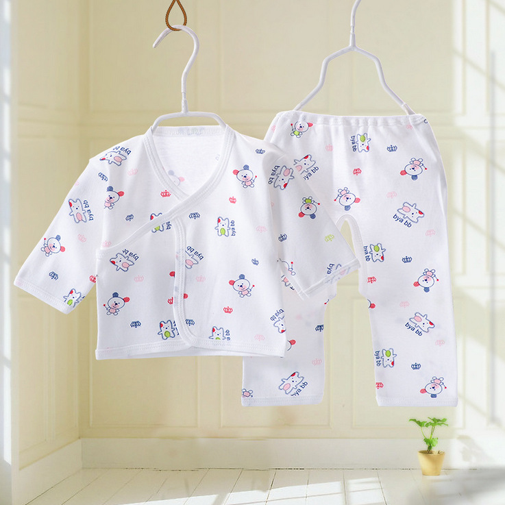 (2pcs/set)Newborn Baby Set 0-3M Brand Boy Girl Cotton Underwear Clothes Set