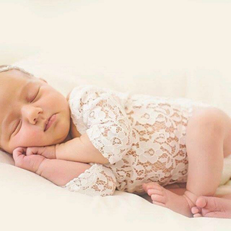 Two-piece photography headband for newborn photography clothes bow-knot lace clothes