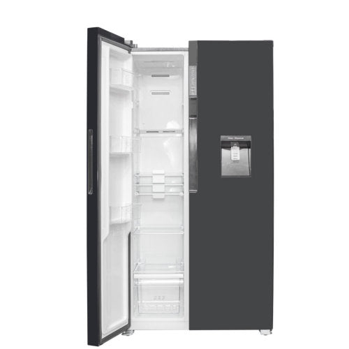 NASCO SIDE BY SIDE 527L + DISP BLACK MIRROR FRIDGE NASSB2-64S