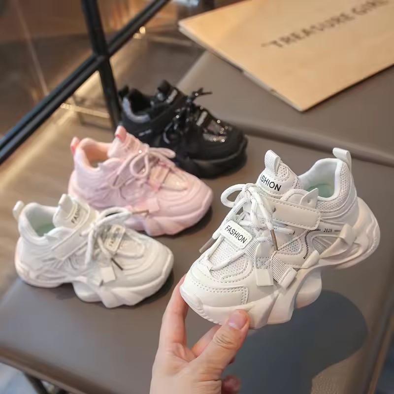 Children's Shoes for Girls 2026 New Spring and Autumn Children's Sports Sneakers Baby Girl Shoes Sportschuhe Kinder