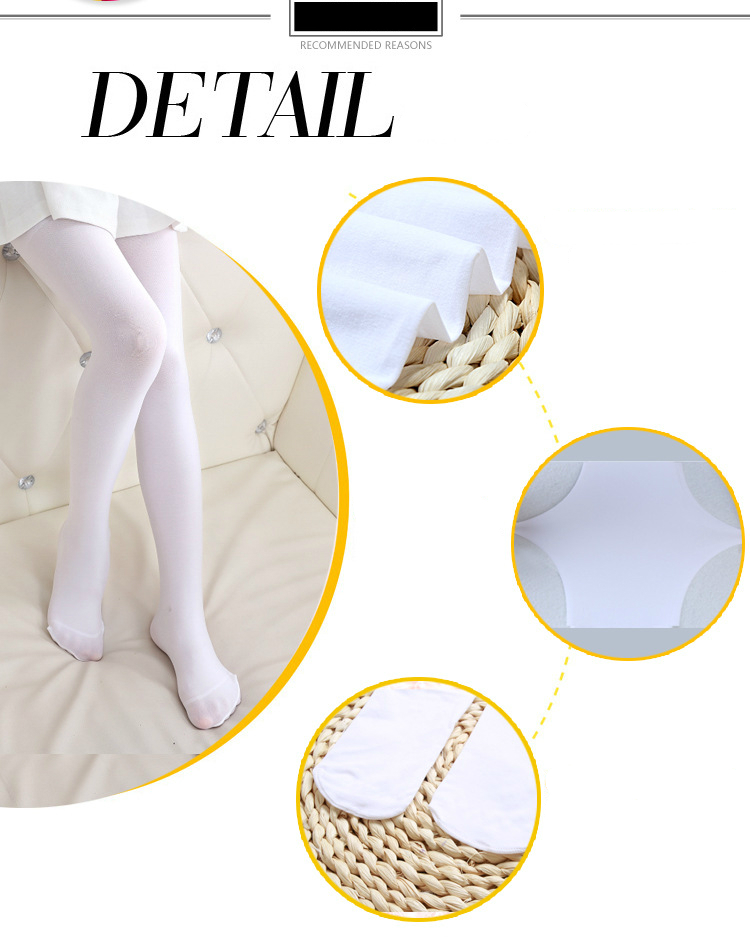 Kids Pantyhose Ballet Dance Tights for Girls Stocking Children Velvet Solid White Pantyhose Girls Tights