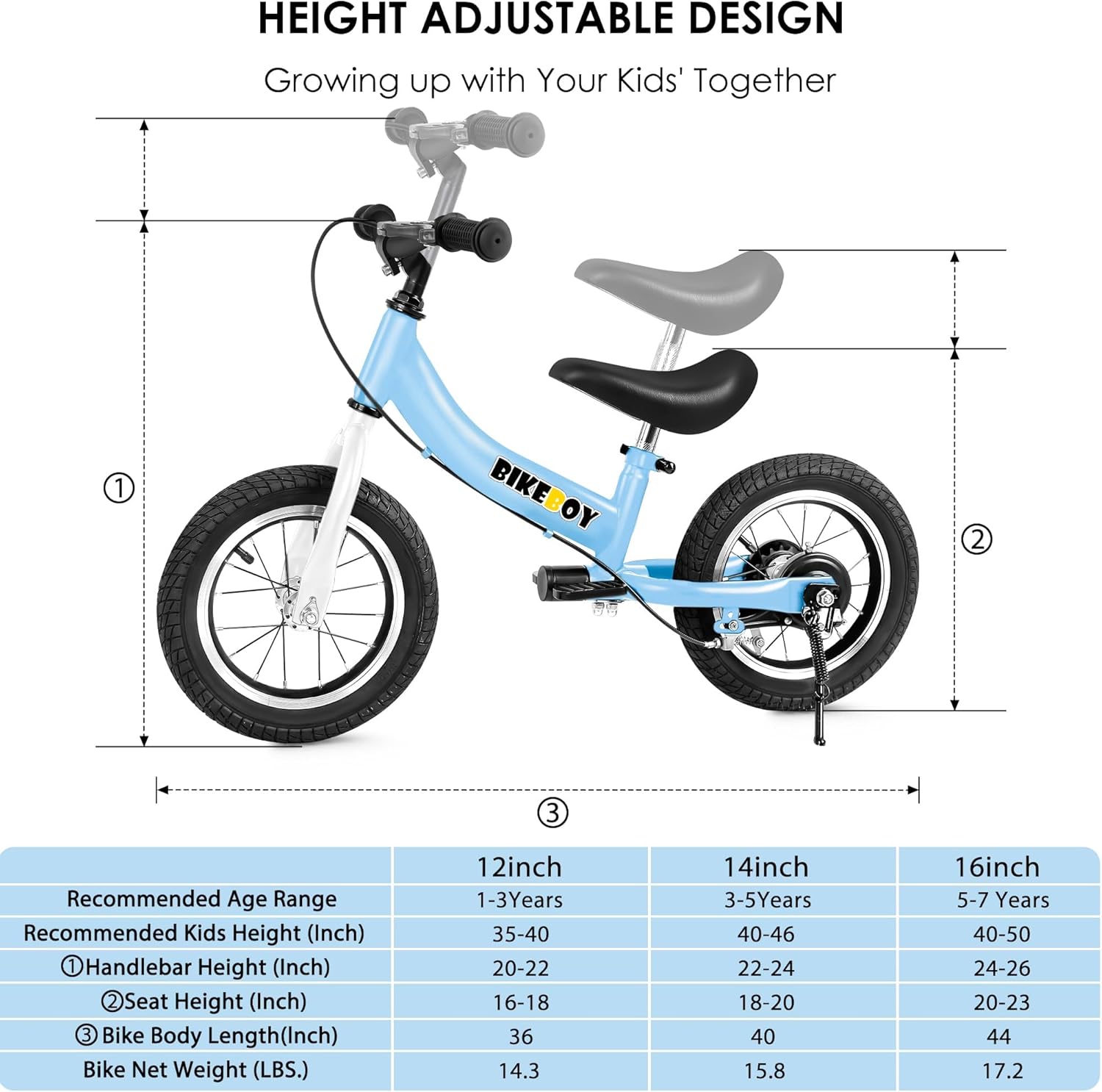 Balance Bike 2 in 1,The Dual Use of a Kids Balance Bike and Toddler Bike, for 2 3 4 5 6 7 Years Old -12 14 16 Inches with Training Theory, Brake, Peda