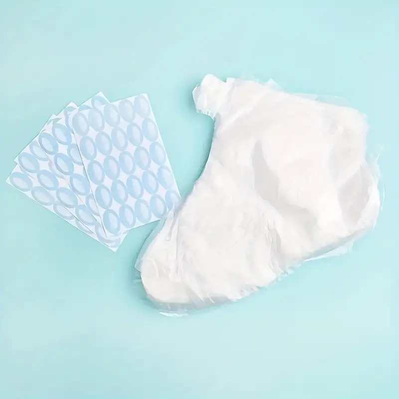 100pcs Disposable Clear Foot Mask Plastic Foot Covers Beauty Feet Masks For Foot Skin Care