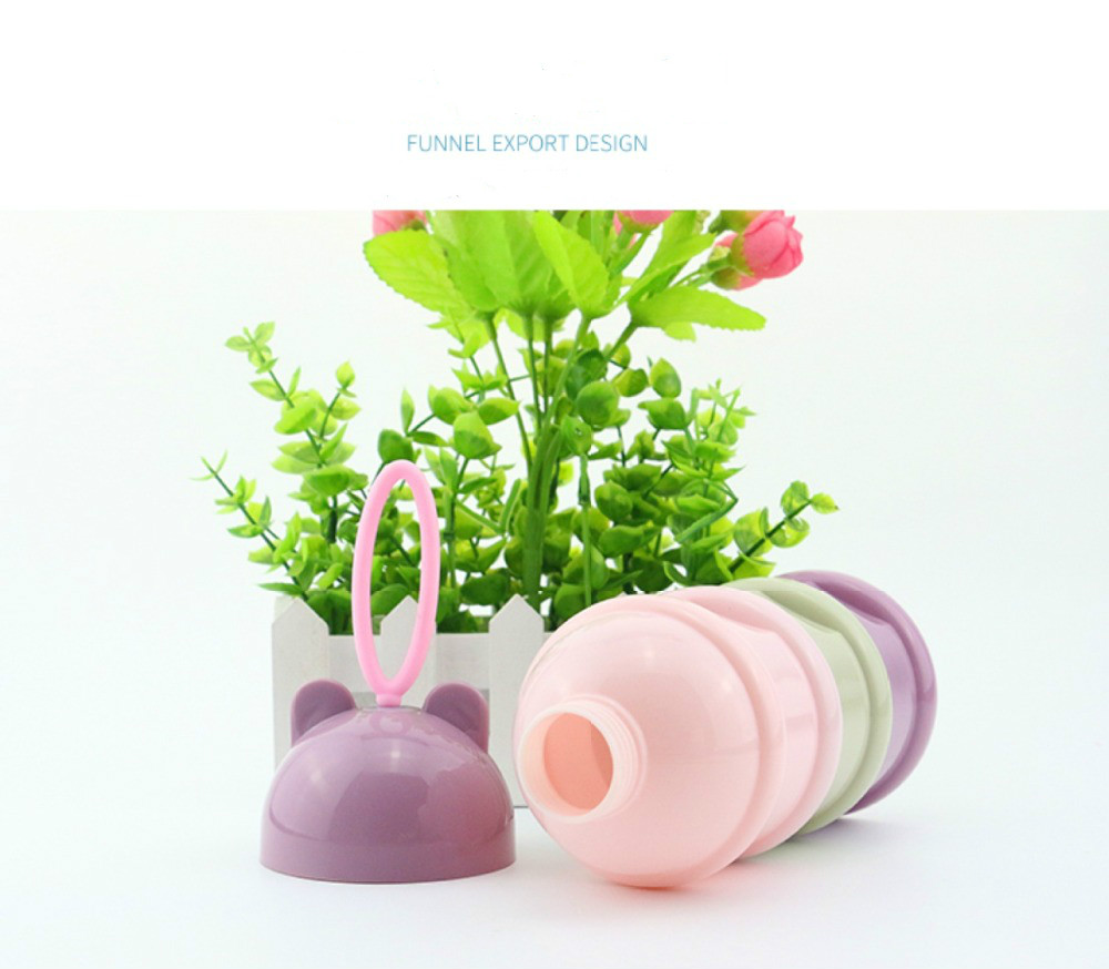 1Pc Baby Food Storage Milk Powder Infant Cartoon Style Three Layers Baby Powder Formula Milk Storage Bottle Feeding