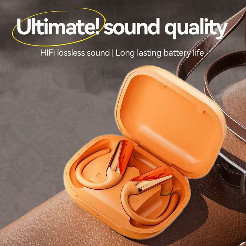 Sport Wireless Bluetooth Headphones Noise Cancelling Adjustable Ear Hooks Smart Touch Call Deep Bass Portable Earbuds