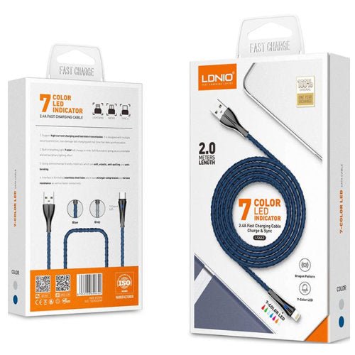 LDNIO LED TYPE-C 2M LS462 FAST CHARGING CABLE