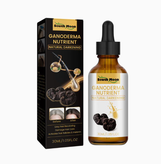 Black Ganoderma Lucidum Hair Liquid Clean Scalp Dirt Prevent Hair Loss Strengthen Hair Roots Nourish Hair Follicles Care Essence