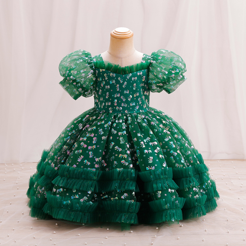 Girl Princess Dress Coated Children's Dress New Girl Dress Dress High end Girl Treasure Performance Dress