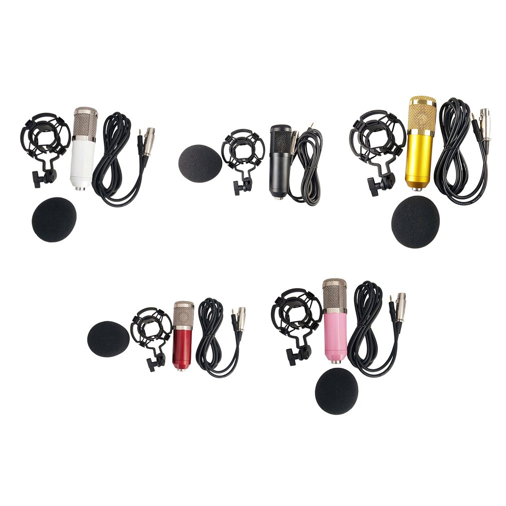 Portable and widely compatible with BM800 metal mesh studio home KTV computer recording condenser microphone