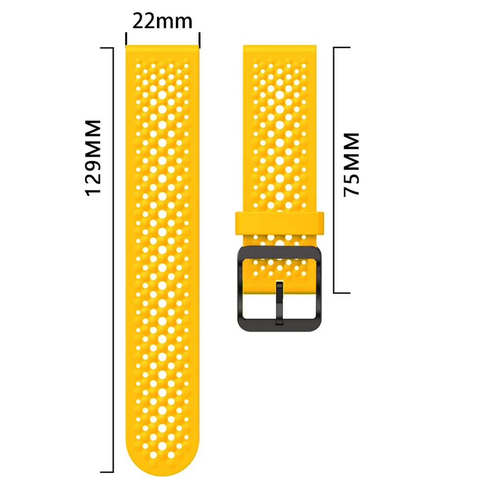 22mm Sports Band For COROS APEX 4/42mm PACE 3 Watch Strap For COROS PACE 4/APEX PRO/2Pro/46MM Soft Silicone Replacement Bracelet