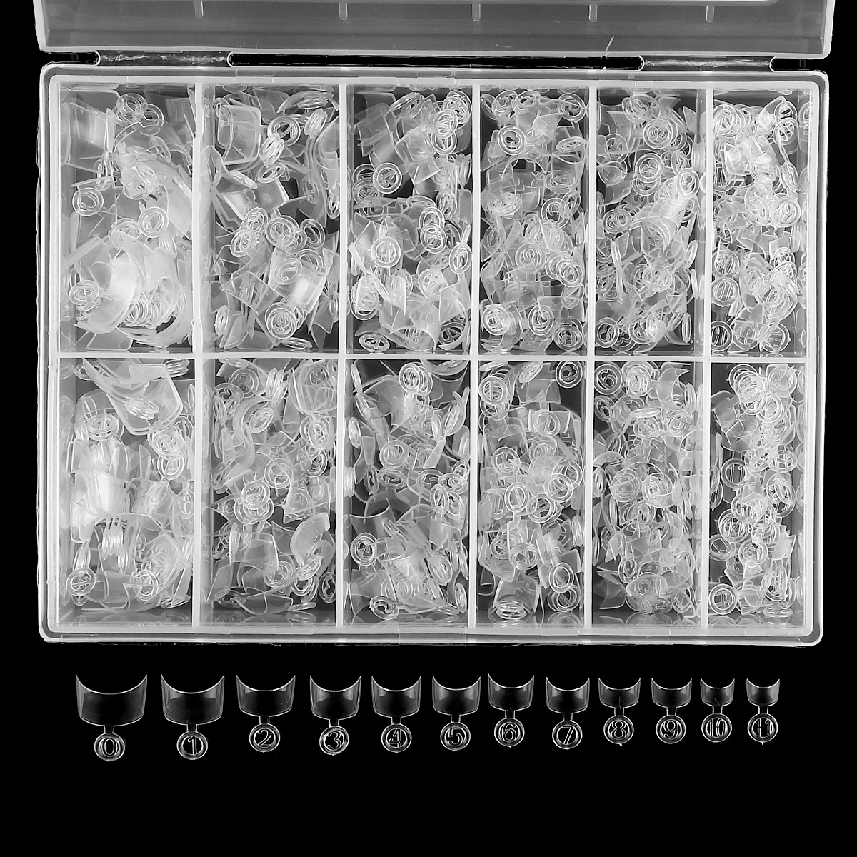 New Enhancements Crescent French Half Stick Nail Patch 600 Transparent False Nail Patch Soft and Light Nail Patch