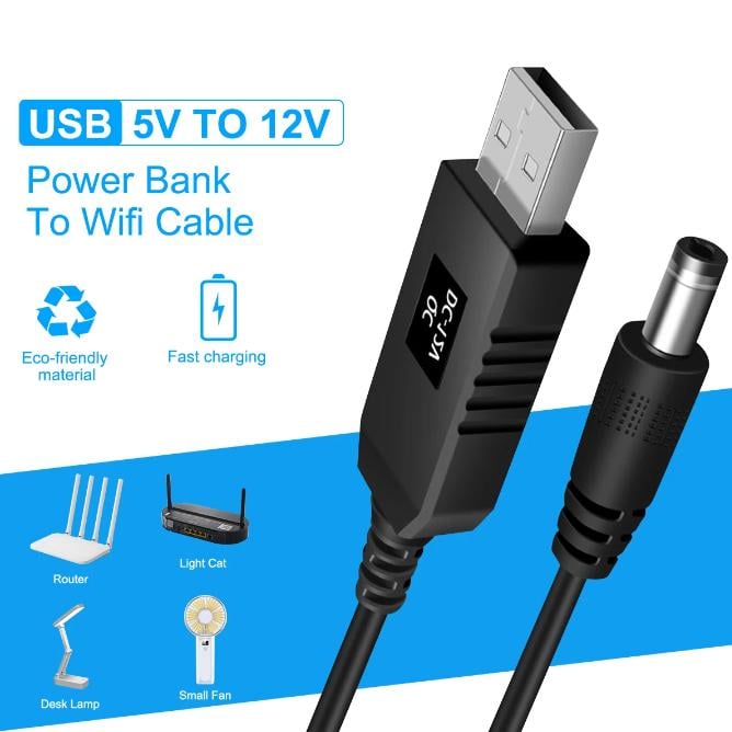 USB Power Boost Line DC 5V to DC 12V Step UP Module USB Converter Adapter Cable