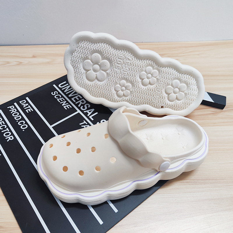 Female Outerwear Cute Girl Heart Sandals Student New Thick Sole Baotou Nurse Half Slippers