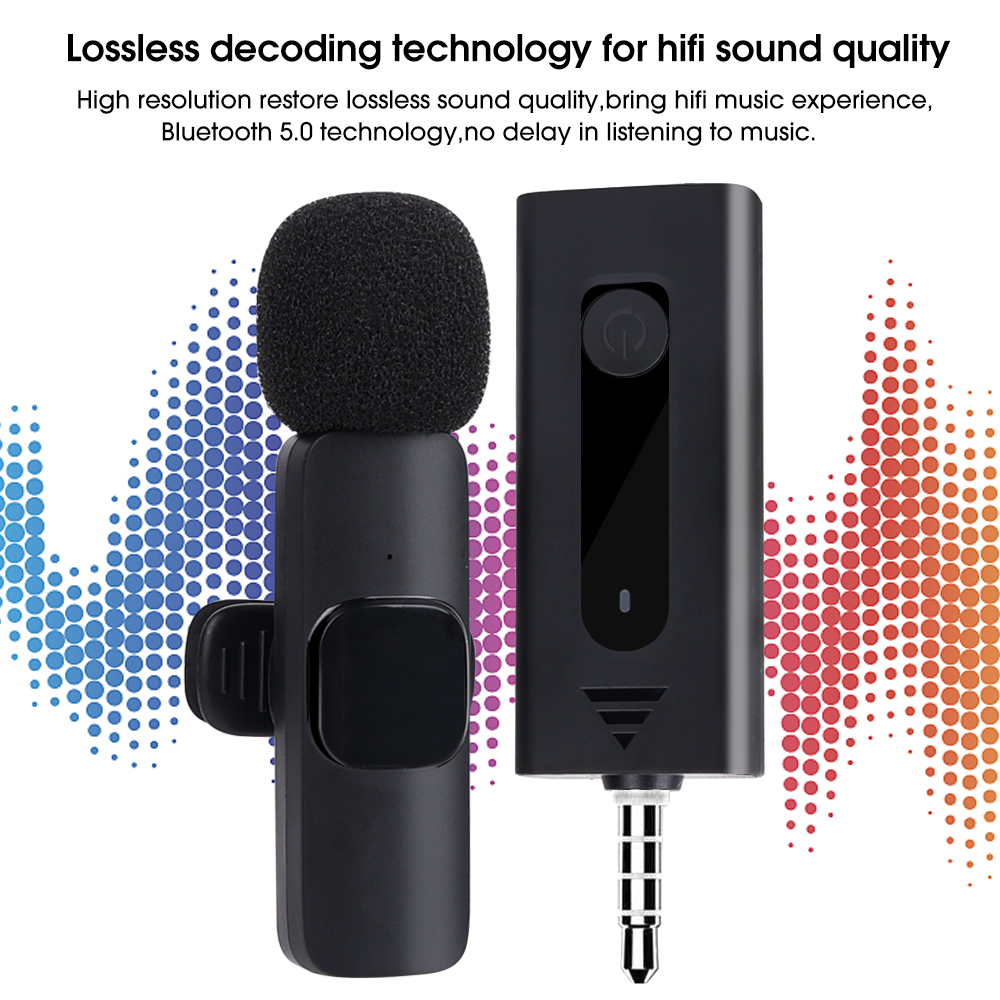 K35 3.5mm Wireless Lavalier Lapel Noise Reduction Microphone Universal 3.5 Best Recording Mic For Camera Speaker Smartphone