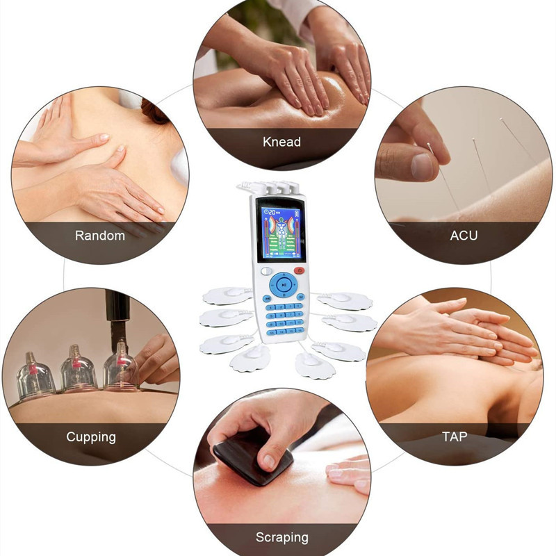 16 modes four-channel output port color screen pulse massager TENS massager EMS digital massager