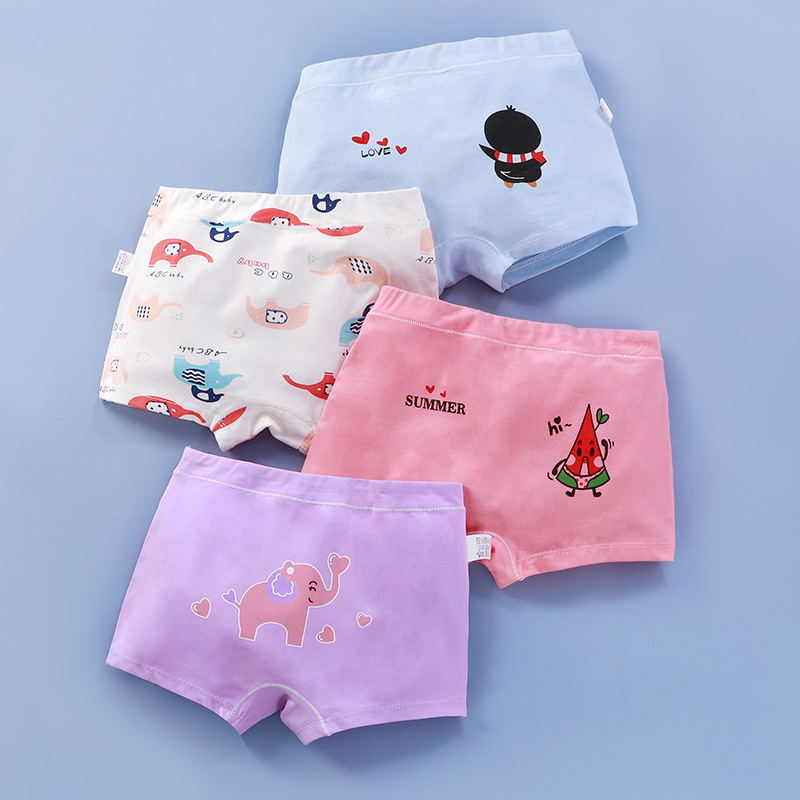 2pc Children's underwear flat corner pants Girls' underwear Elastic safety pants Baby underwear shorts