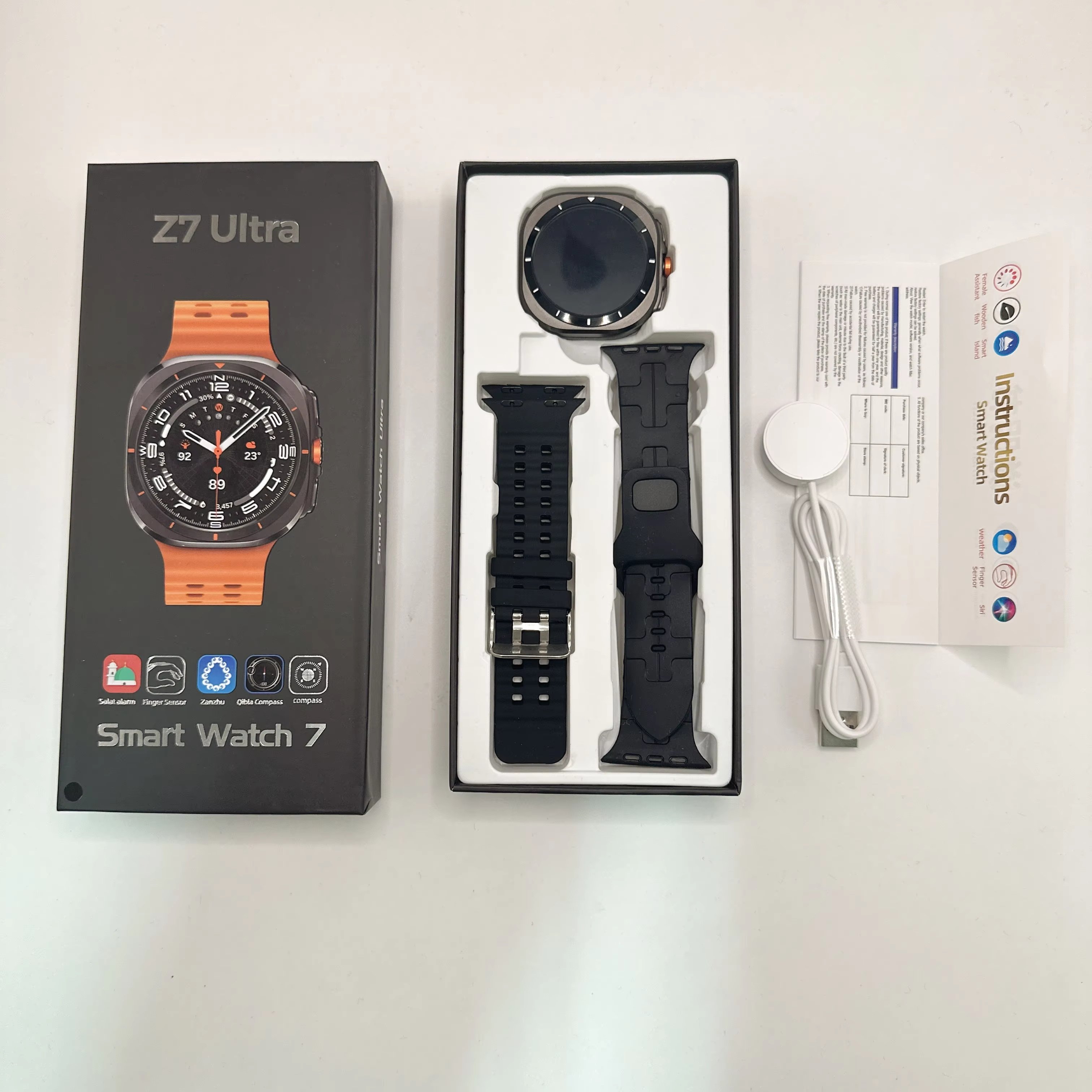 Z7 Ultra IP68 Waterproof Big Battery Smartwatch BT Call Compass Tracker Relojes Inteligentes Sport Smart Watch