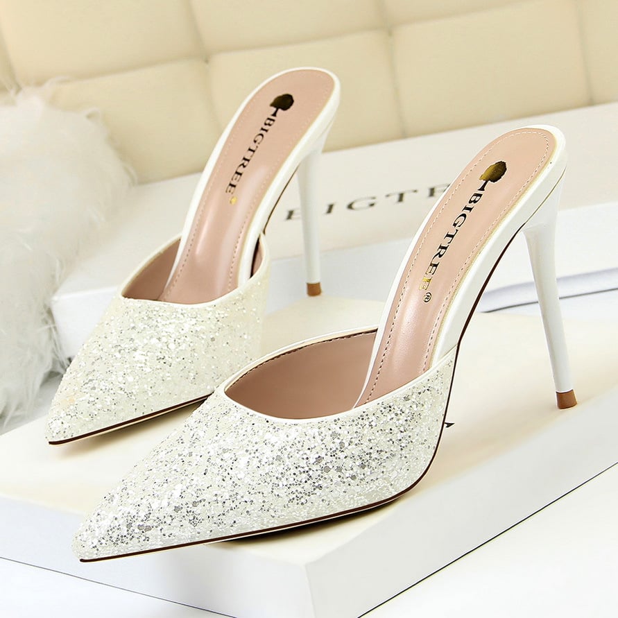 Sandals Women Pointed Clear Crystal Cup High Heel Stilettos Sexy Pumps Summer Shoes Peep Toe Women Pumps Size