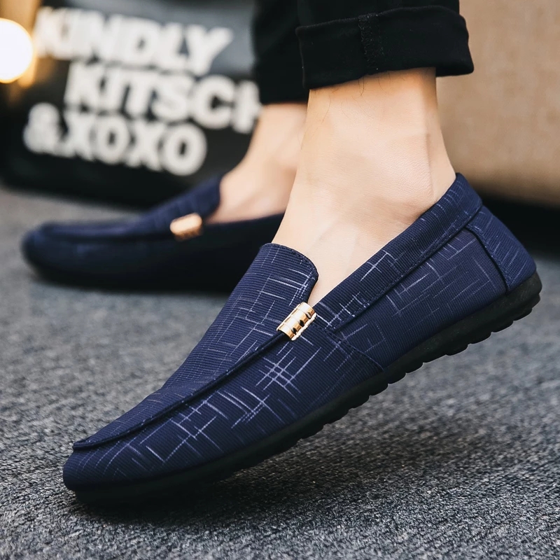 Autumn leisure breathable one-pedal men's shoes plus size peas shoes