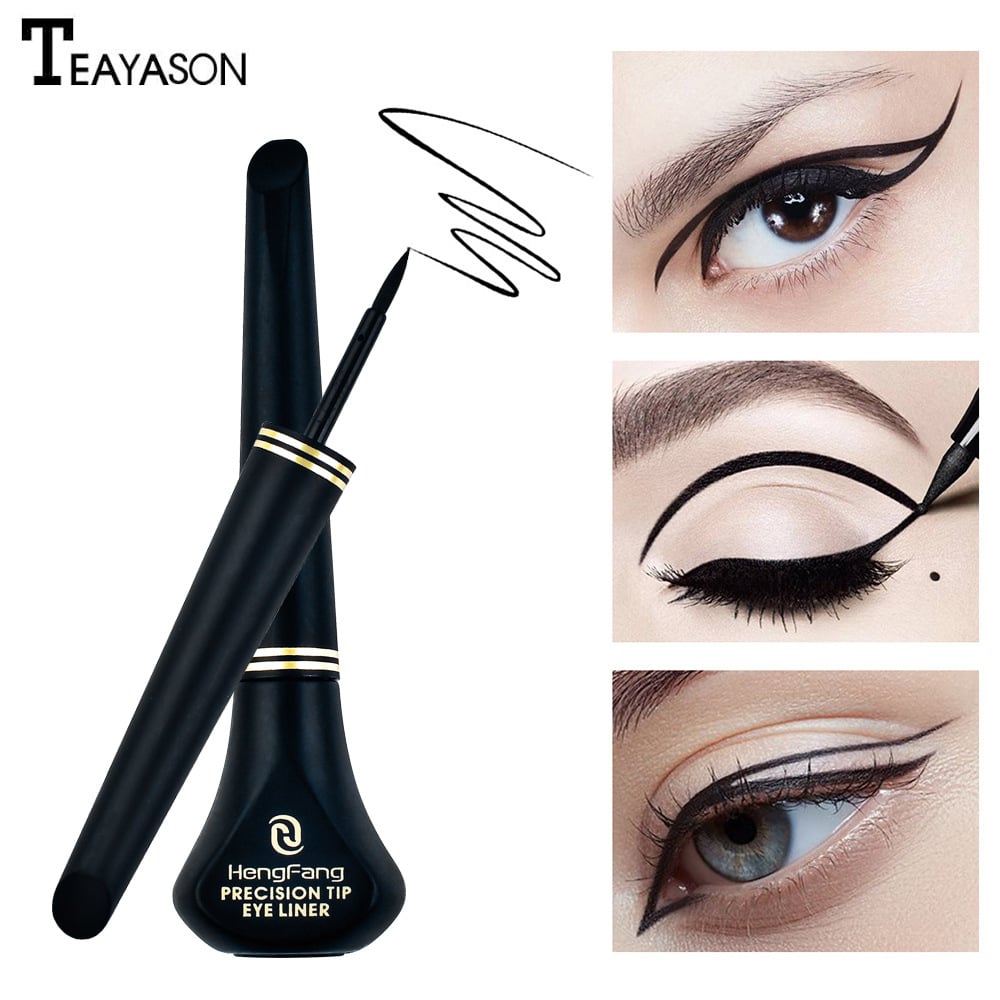 1pc eyeliner liquid pen waterproof, sweat proof, non decolorizing, durable, non smudging, fake, plain looking, lazy eyeliner