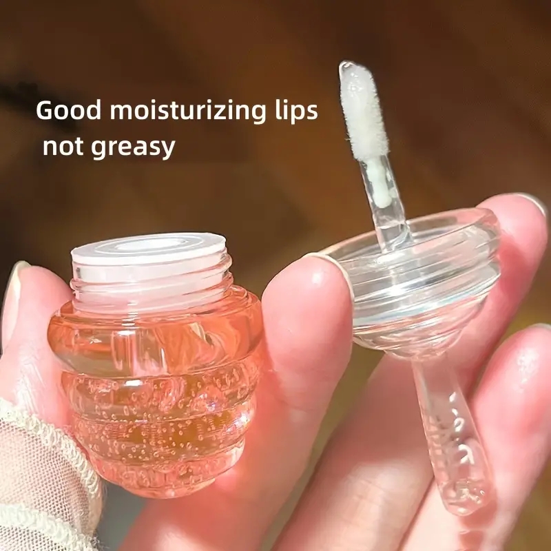 Natural Honey Moisturizing Lipstick, Nutrition Honey/Peach Lip Balm Lip Gloss, Hydrating And Moisturizing, Long-lasting Effect L