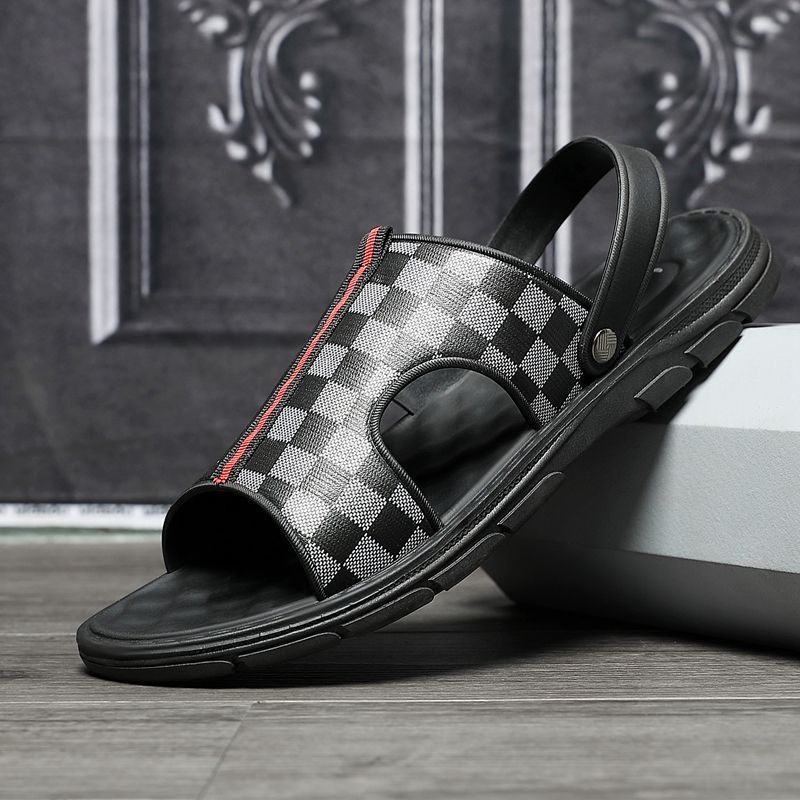 New Mens Sandals Summer Comfortable Breathable Beach Casual Convertible Slippers with Thick Sole Arch Support