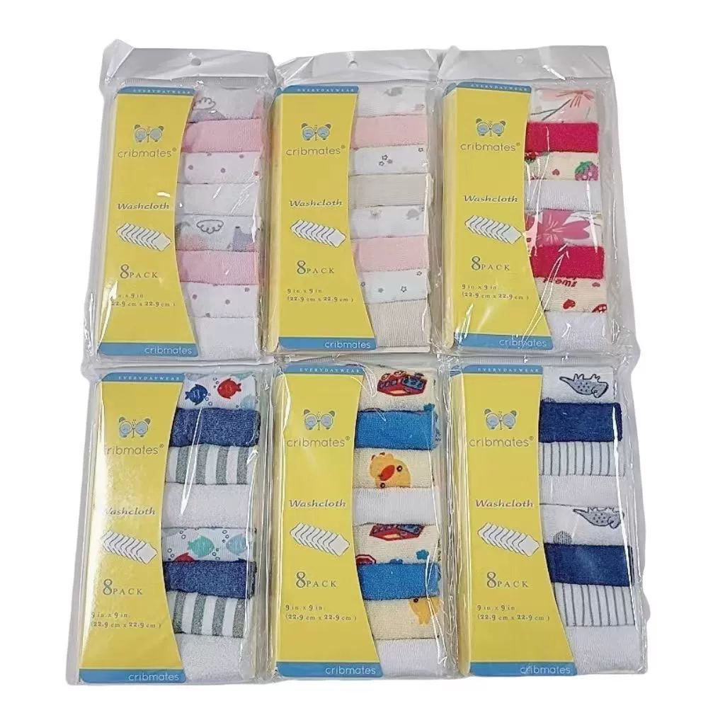 8pcs/pack 100% Cotton Newborn Baby Towels Saliva Towel