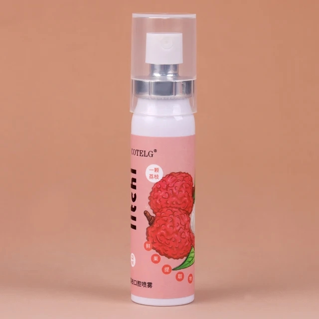 1PC Oral Fresh Spray Mouth Freshener Oral Odor Treatment Oral Remove Bad Breath Fruit Litchi Peach Flavor Persistent Oral Care