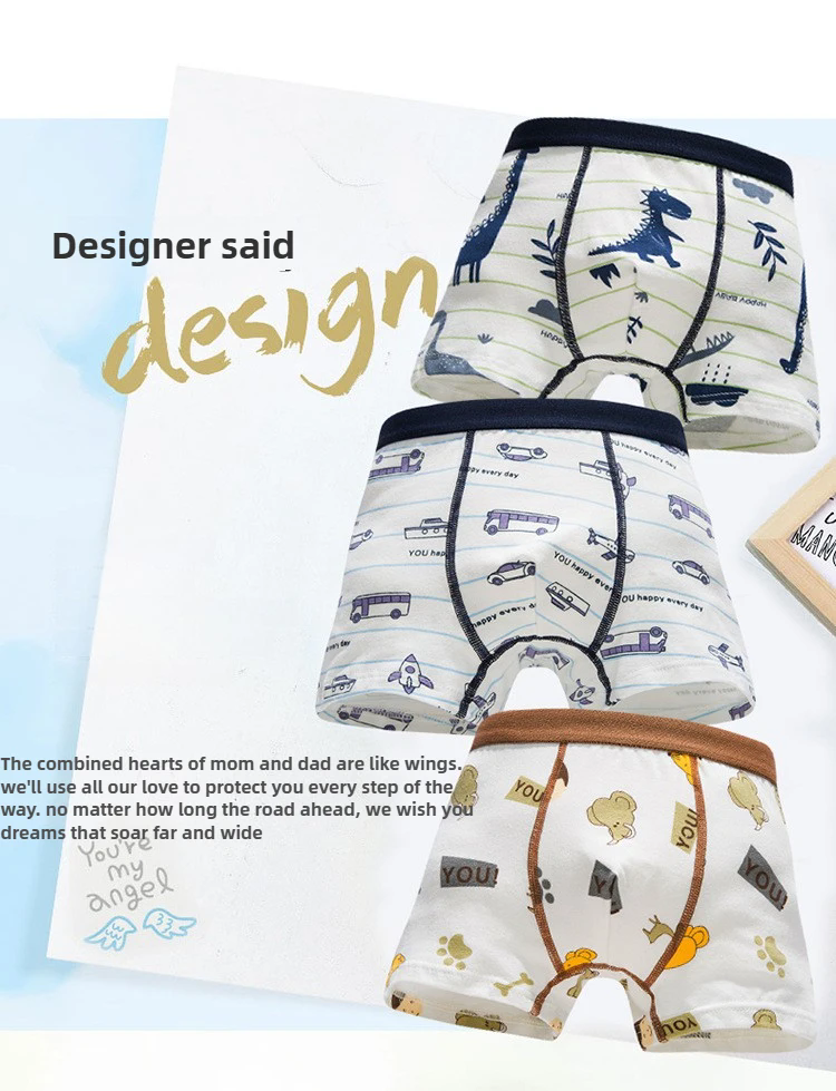 4 Pack Boys Boxer Briefs Soft Cotton Underwear Comfortable Kids Underpants for Big Boys