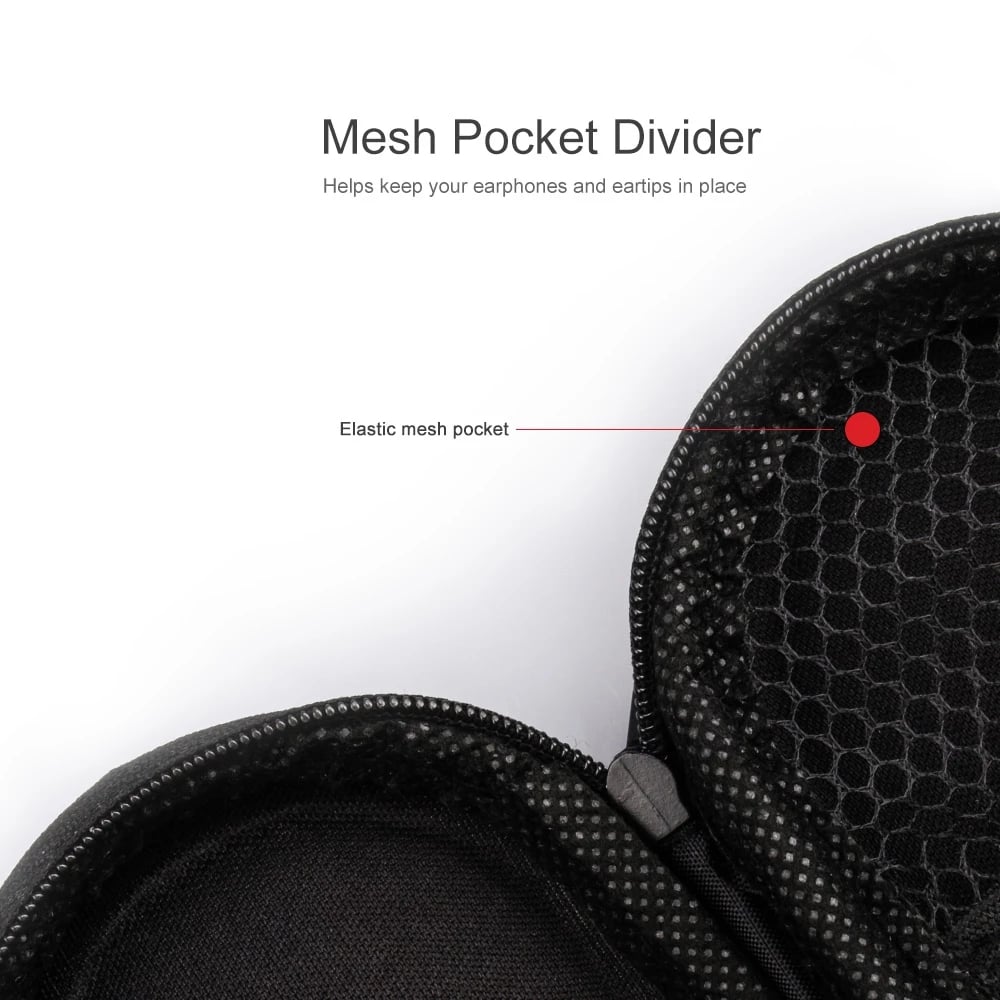 TRN headset bag Mini portable Oxford cloth EVA headset bag Data cable Bluetooth fall proof storage box