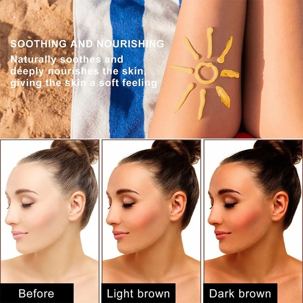 Summer long lasting tanning body self tanning cream quick tanning cream bronzing fake tan body lotion man woman body repair