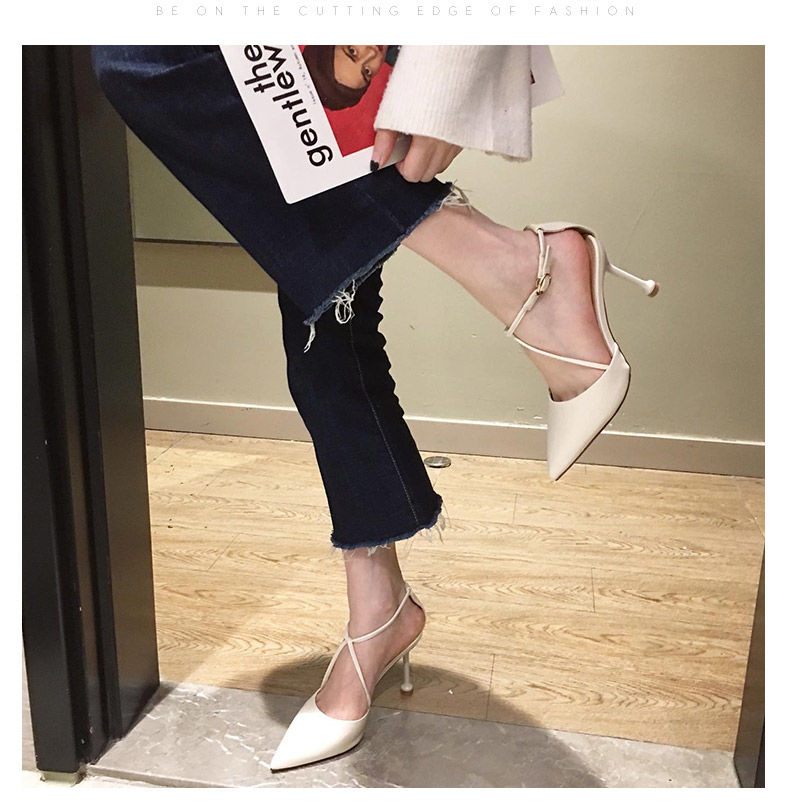 new Women Heeled Sandals Bandage Rhinestone Ankle Strap Pumps Super High Heels Square Heels dress Lady Shoes plus size 34-43 &21