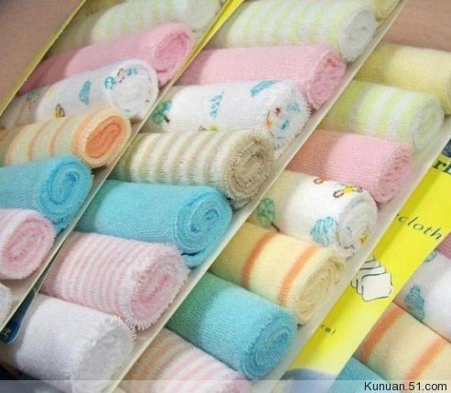 HappyFlute 8 /set Super Soft Baby wipes cotton&polyester feeding towels