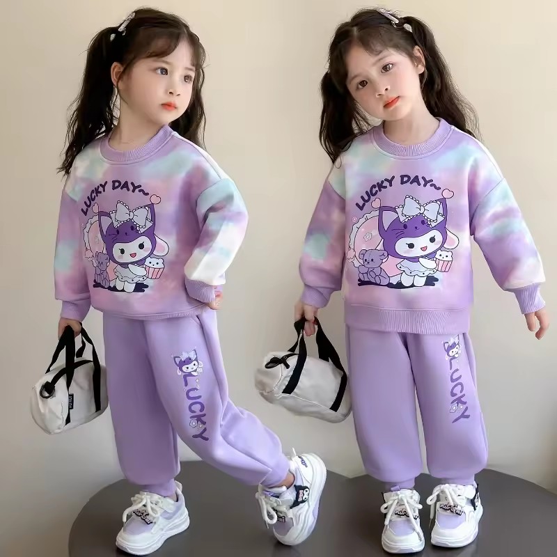 Autumn Baby Girl Clothes Set Kid Cute Kunomi Printed Sweatshirts Pullover Top&Pants 2pcs Suit Children Sweet Tracksuits Outfits