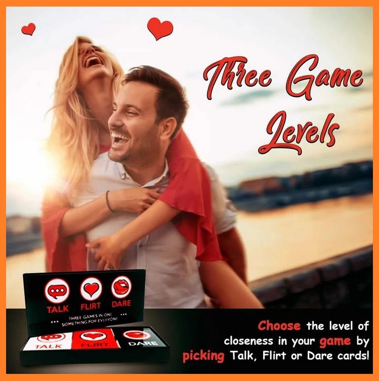 3 Games Cards In 1 Talk Or Flirt Or Dare Fun and Romantic Game For Couples card Perfect Lovely Couples Valentine's Day Gift