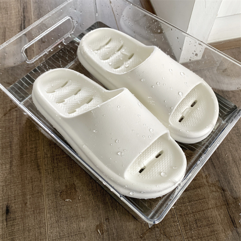 Bathroom Shower Slippers Hollow Out Women Men Slides Summer EVA Shoes Soft Anti-Slip Flip Flops Indoor Outdoor Sandals Couple
