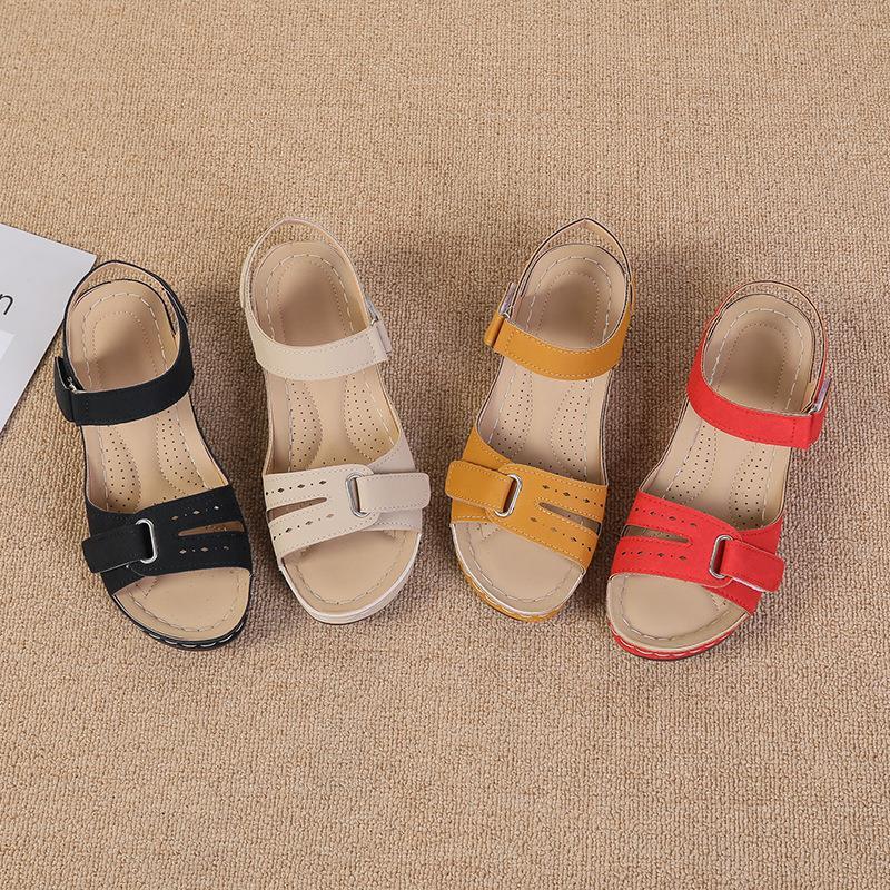 New Shoes Women Thick bottom Sandals Women Shoe Lightweight Soft Women's Shoes Ankle Buckle Walking Shoes Retro Female